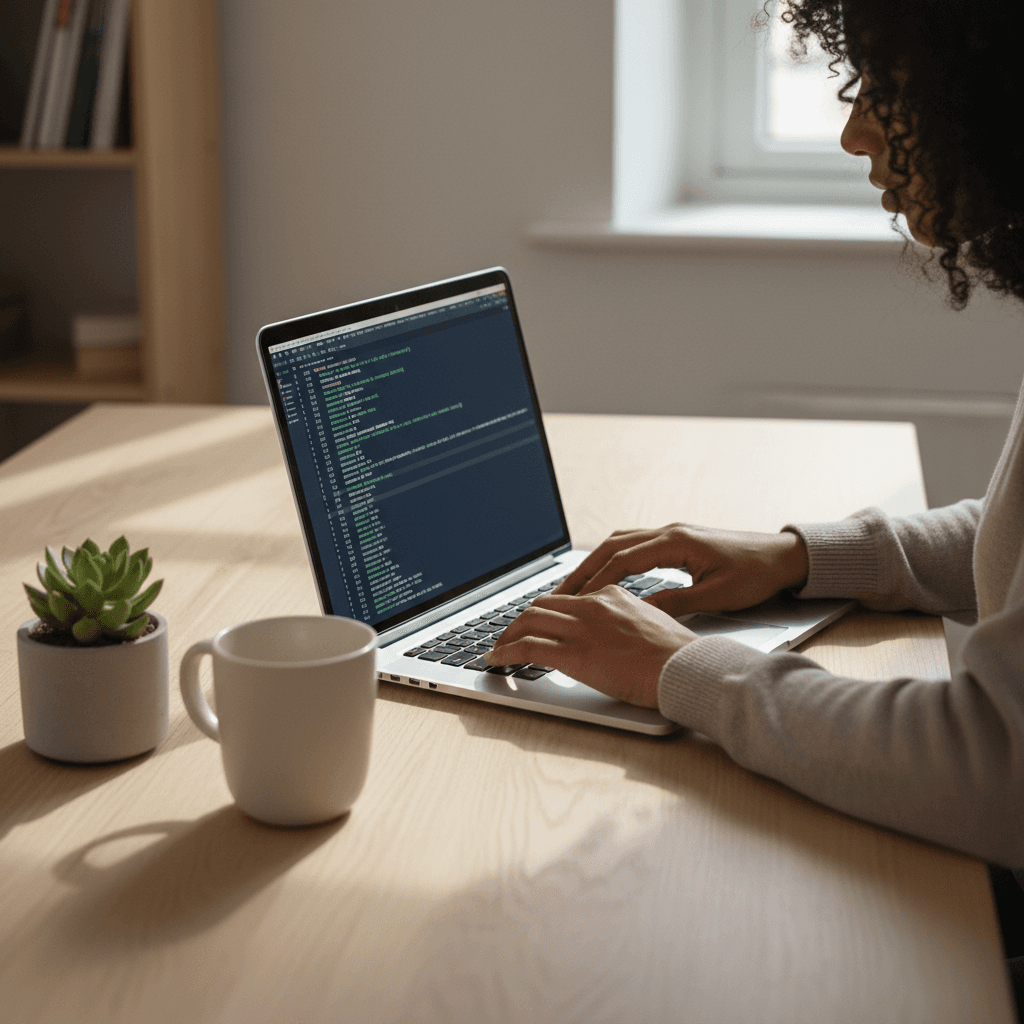 IT consultant's clean workspace in Windsor, Colorado